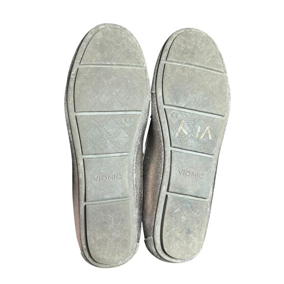 Vionic Debbie Metallic Gold US 9 Slip on loafer driving moccasin comfort casual - Picture 8 of 11